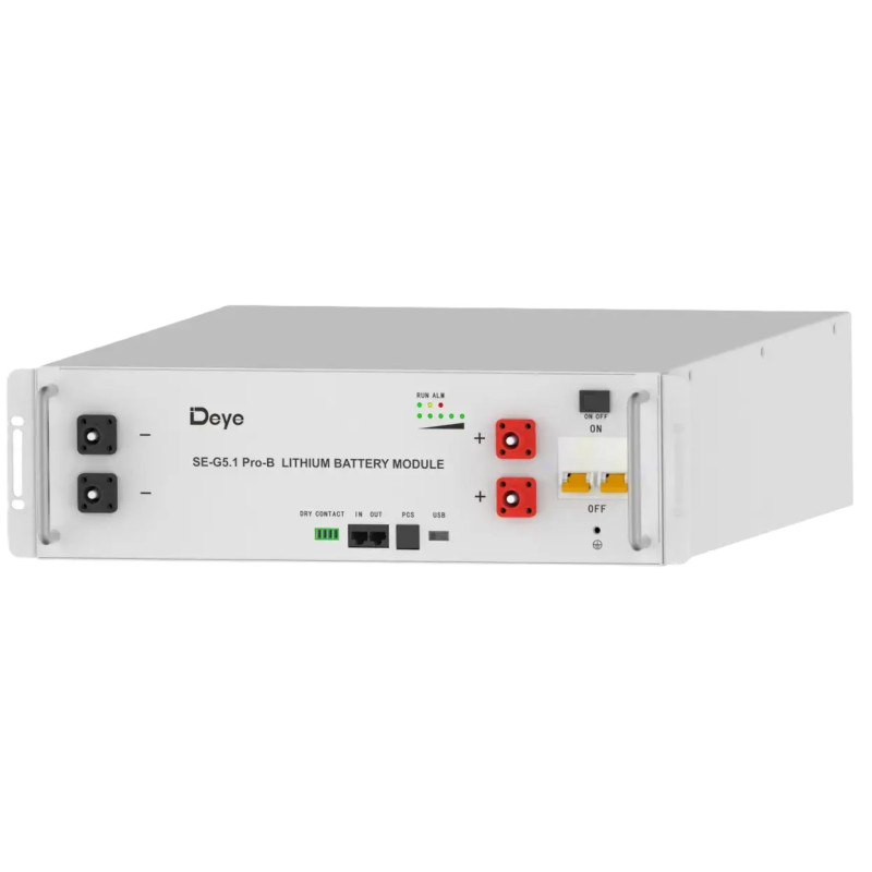 Акумуляторна батарея 5кВт Deye 51,2V 100AH SE-G5.1 Pro-B LiFePO4 6000 циклів