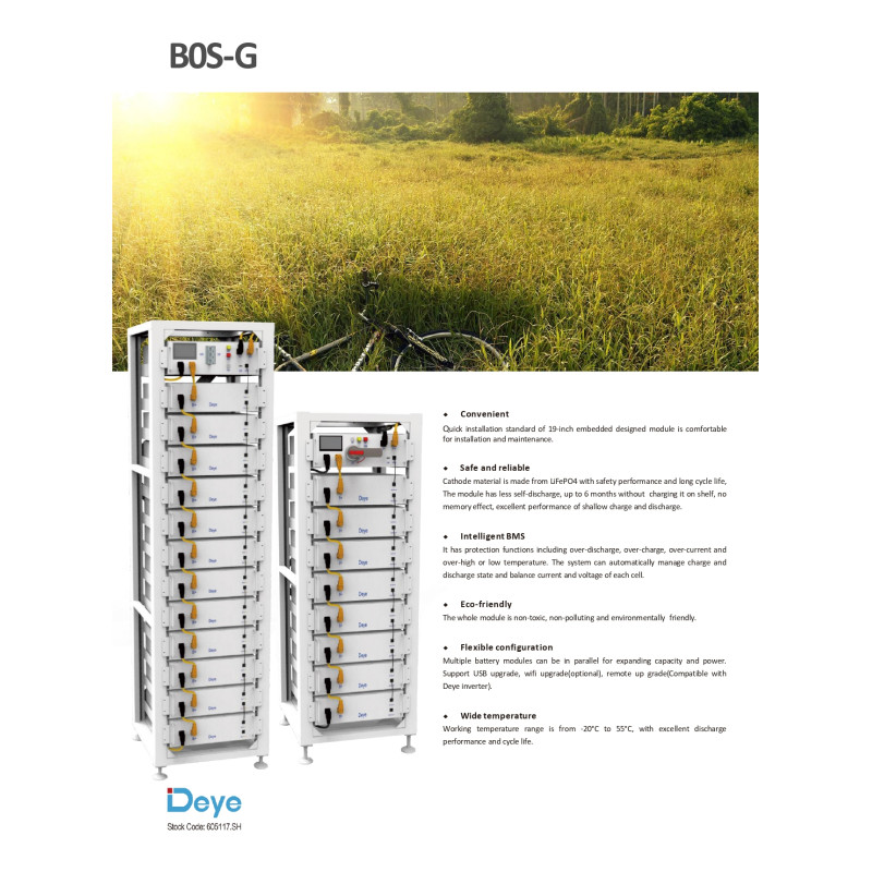 Управління акумуляторами BOS-G Deye HVB750V / 100A-EU: потужний високовольтний блок для 3-12 АКБ